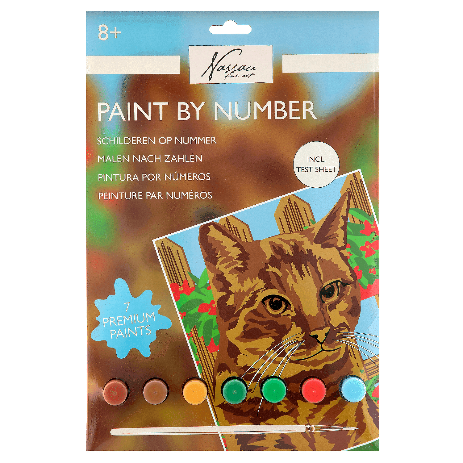 Рисуване по номера – Коте на ограда – А4