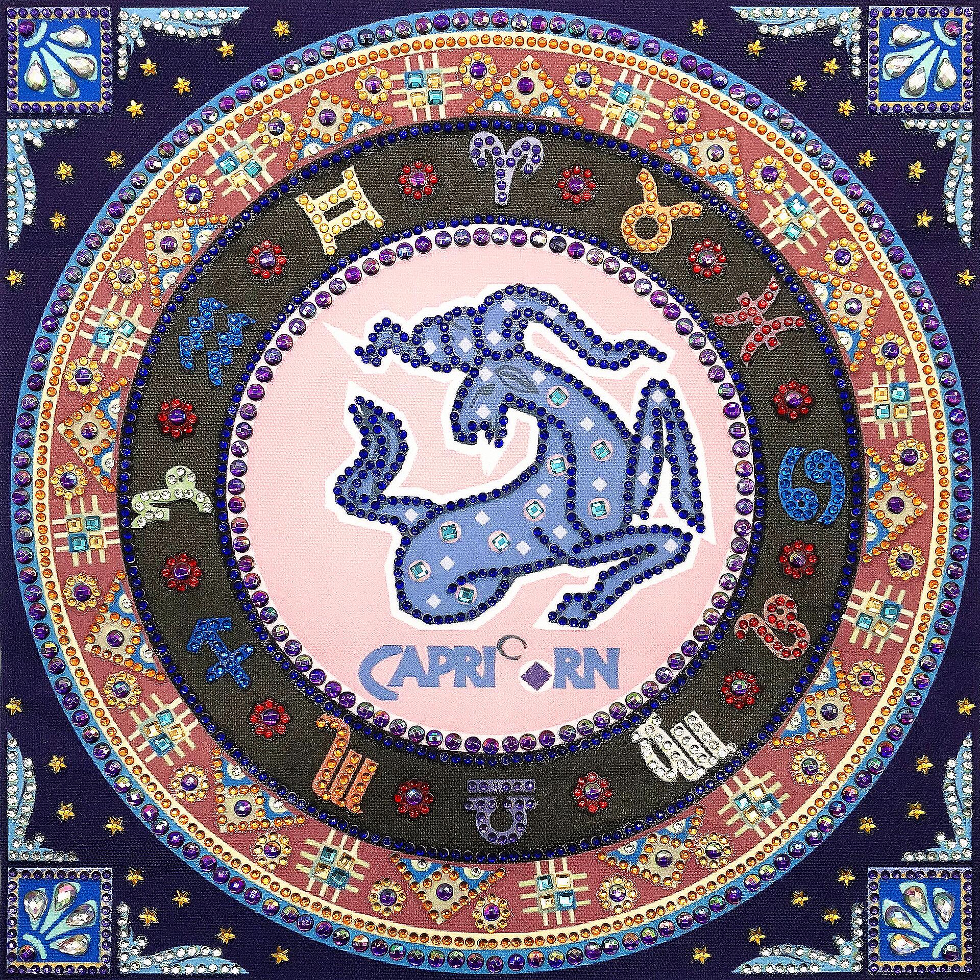 Диамантен Гоблен "Зодия Стрелец " -  35 x 35 см, Специални мъниста-Copy