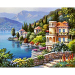Диамантен Гоблен "Морето и Залеза" - 40 x 50 см, Квадратни мъниста-Copy