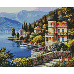 Диамантен Гоблен "Морето и Залеза" - 40 x 50 см, Квадратни мъниста-Copy