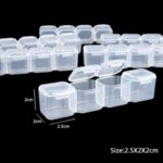 Размери на контейнерите за съхранение на блестящи мъниста - 56 гнезда