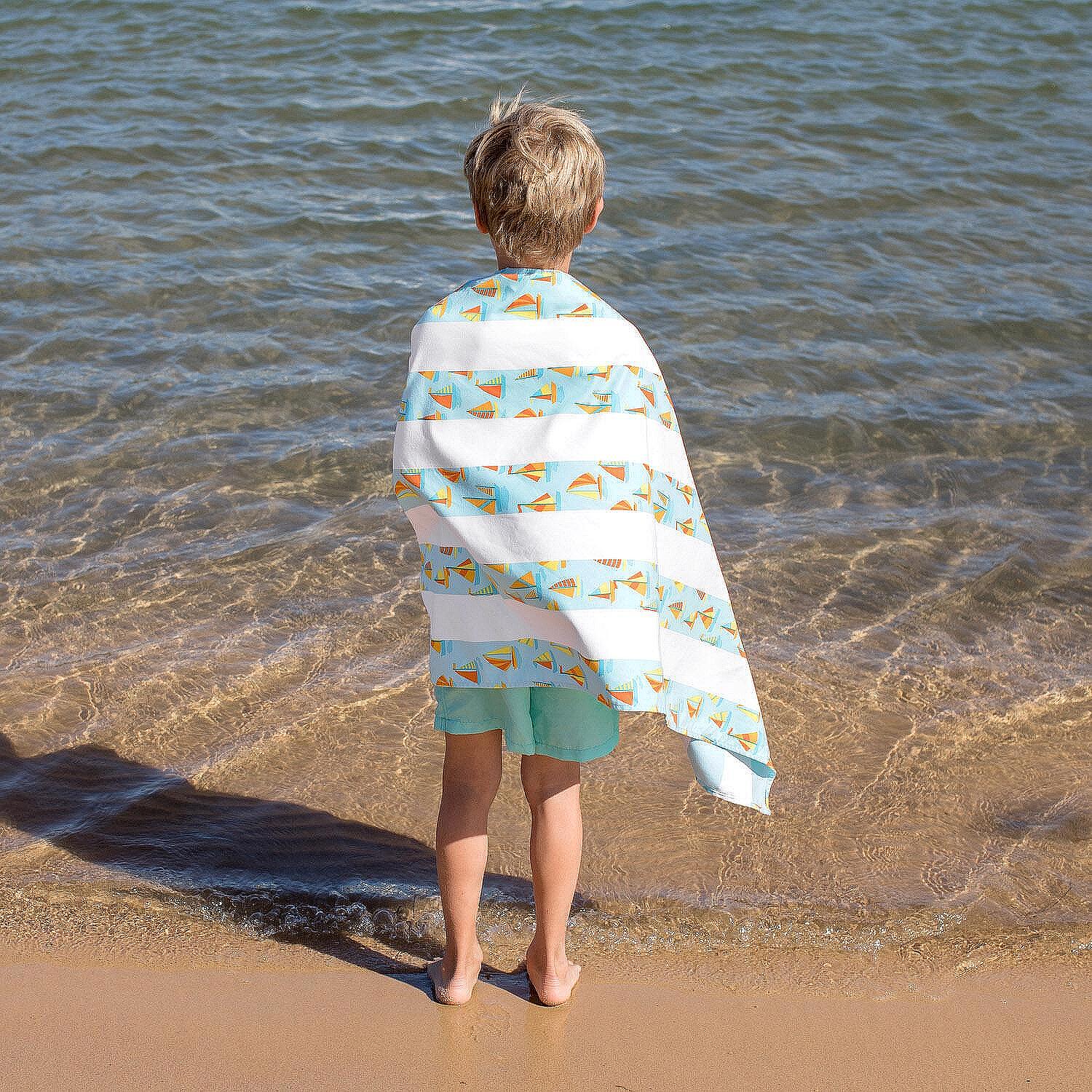 Детска Бързосъхнеща кърпа за плаж Лодка