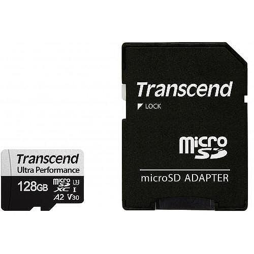 Transcend 128GB microSD w/ adapter UHS-I U3 A2 Ultra Performance