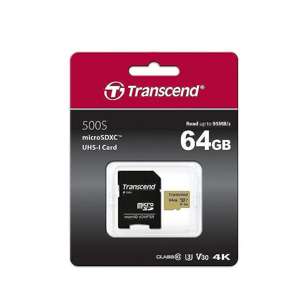 Transcend 64GB microSD UHS-I U3 (with adapter), MLC