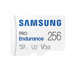 Samsung 256 GB micro SD PRO Endurance, Adapter, Class10, Waterproof, Magnet-proof, Temperature-proof, X-ray-proof, Read 100 MB/s - Write 40 MB/s