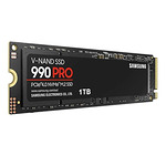Samsung SSD 990 PRO 1TB PCIe 4.0 NVMe 2.0 M.2 V-NAND 3-bit MLC, 256-bit Encryption, Read 7450 MB/s Write 6900 MB/s