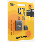 HIKSEMI microSDXC 128G, Class 10 and UHS-I 3D NAND, Up to 92MB/s read speed, 40MB/s write speed, V30 with Adapter