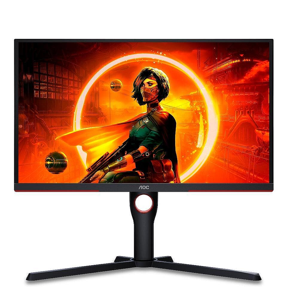 AOC 25G3ZM/BK, 24.5" VA WLED, 1920x1080@240Hz, 1ms GtG, 0.5ms MPRT, 300cd m/2, 3000:1, 80M:1 DCR, AdaptiveSync, FlickerFree, Low Blue Light, Tilt, Height Adjust, Pivot, Swivel, 2xHDMI, DP,
