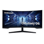 Извит геймърски монитор 34" Samsung Odyssey G5 - LC34G55TWWPXEN