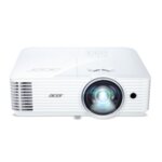 Acer Projector S1286H, DLP, Short Throw, XGA (1024x768), 3500 ANSI Lumens, 20000:1, 3D, HDMI, VGA, RCA, Audio in, Audio out, VGA out, DC Out (5V/1A, USB-A), Speaker 16W, Bluelight Shield,