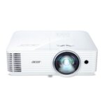Acer Projector S1386WHn, DLP, Short Throw, WXGA (1280x800), 3600 ANSI Lumens, 20000:1, 3D, HDMI, VGA, LAN, RCA, Audio in, Audio out, VGA out, DC Out (5V/1A, USB-A), Speaker 16W, Bluelight