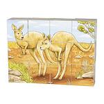 Детски дървени кубчета Австралийски животни Goki 57418