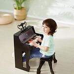 Дървено електронно пиано с табуретка черно Hape H0629