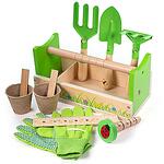 Комплект детски градинарски инструменти в дървено куфарче Bigjigs 34043