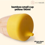 Детска бамбукова чаша с накрайник 190 мл., жълта Eco Rascals 55427