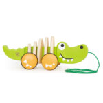 Дървена играчка за дърпане Крокодил Hape h0348