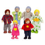 Комплект дървени кукли Щастливо семейство Hape h3500