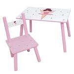 Дървена детска маса със столче Балерина Fun House 713480