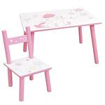Дървена детска маса със столче Еднорог Fun House 713527