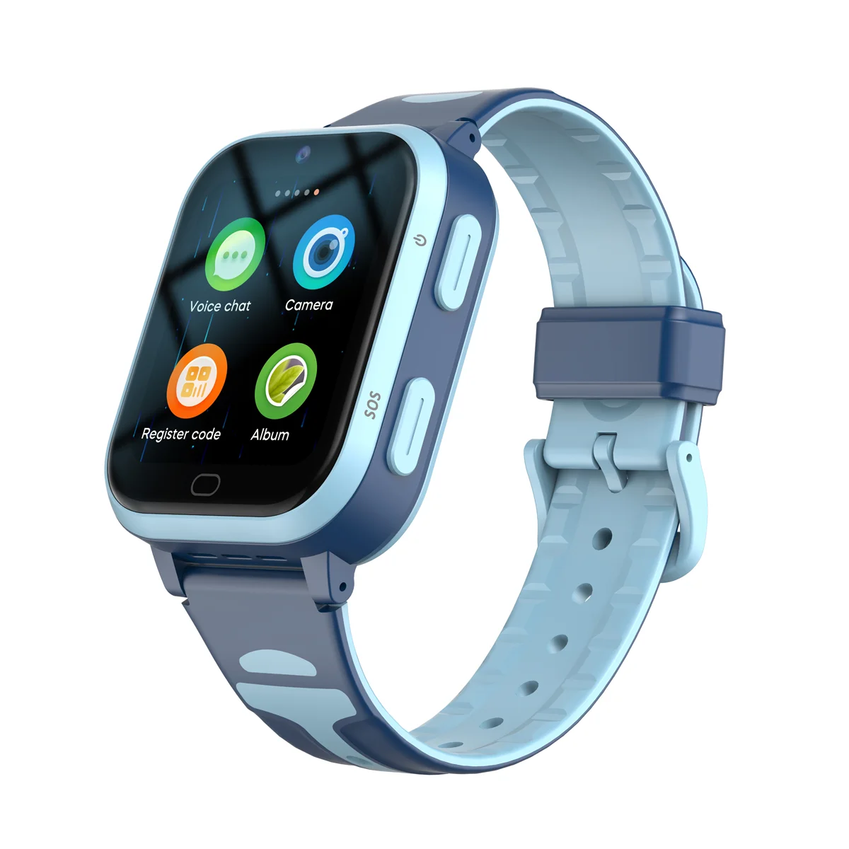 Детски Смарт часовник NUBKI D5, Android 8.1, 4G, GPS+LBS+Wi-Fi Tracking, IPS Дисплей 1.69", 240*280, Камера, Видео разговор, Измерва крачки, Facebook, Whatsapp, Син