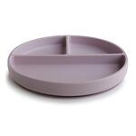 Mushie Силиконова чинийка с отделения- Soft Lilac
