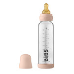 Комплект стъклена бутилка BIBS Baby Blush, 225ml