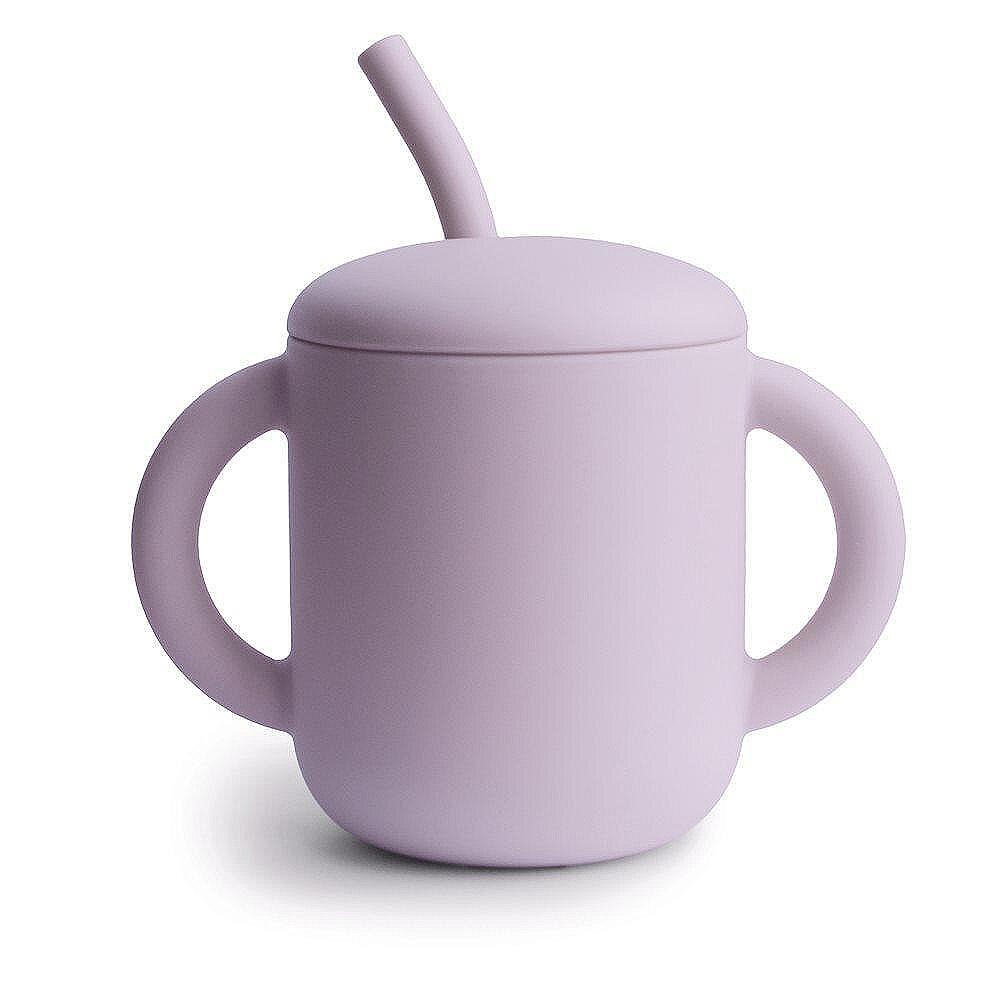 Mushie Чашка със сламка Soft Lilac