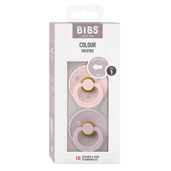 Залъгалки Bibs 2 бр. Blossom/Dusty Lilac, 0-6 месеца