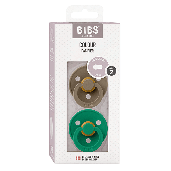 Залъгалки Bibs 2 бр. Dark Oak/Evergreen, 6-18 месеца
