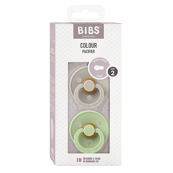 Залъгалки Bibs 2 бр. Sand/Pistachio, 6-18 месеца