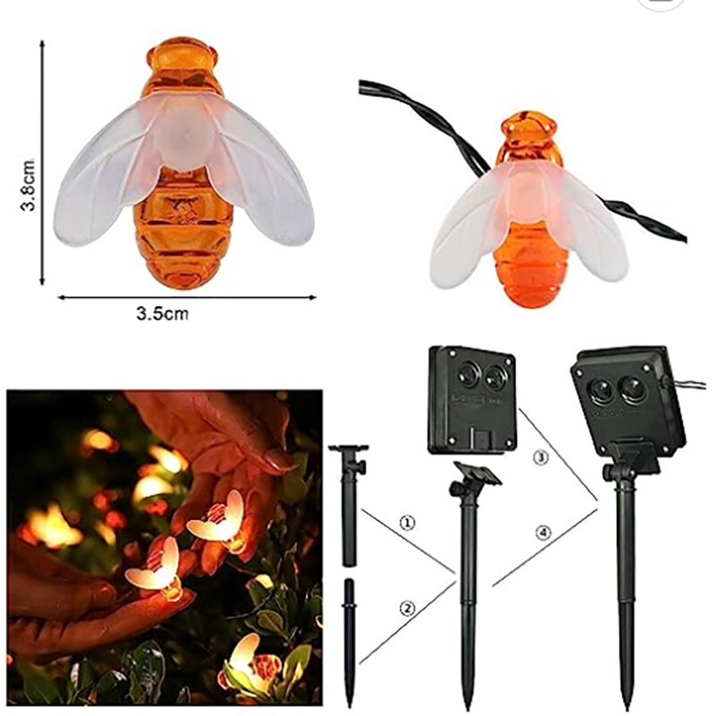 Декоративни соларни лампи за градина - Пчелички - LampsBees