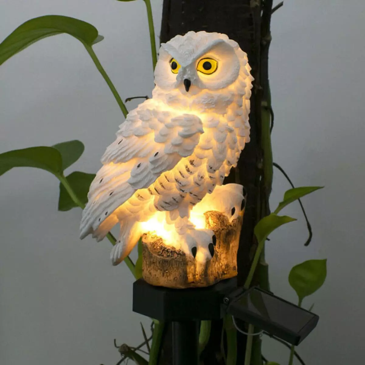 Декоративна градинска соларна лампа - Бухал