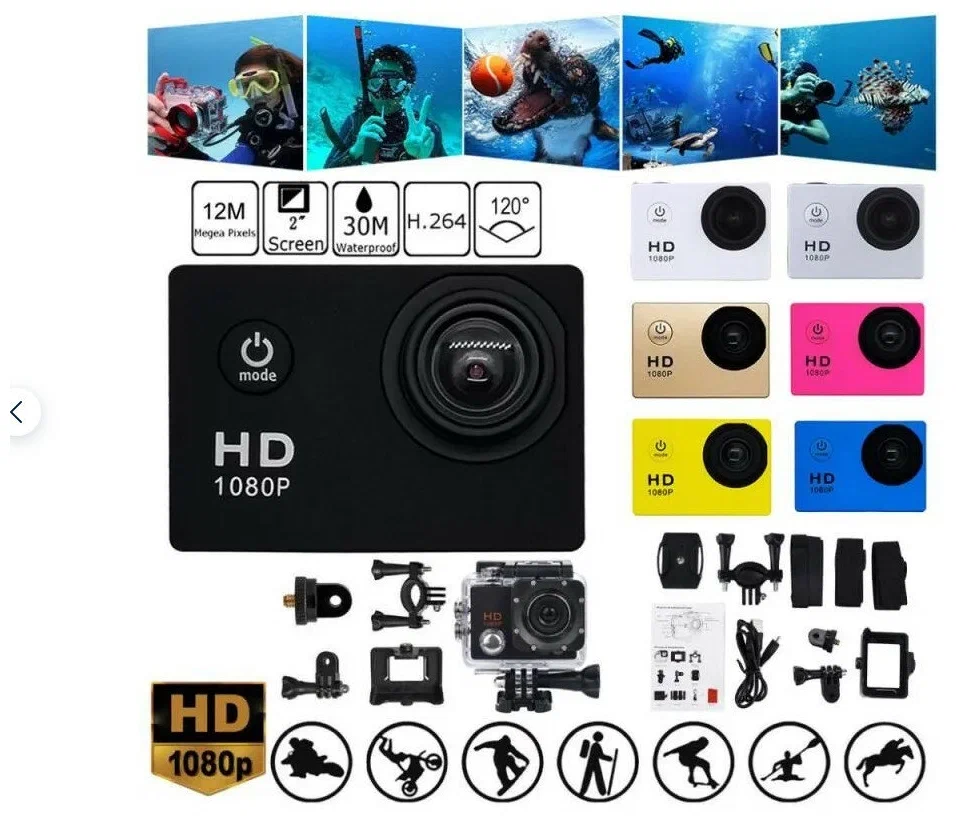 Action Камера За Любителите На Подводните И Екстремни Преживявания с или без WiFi