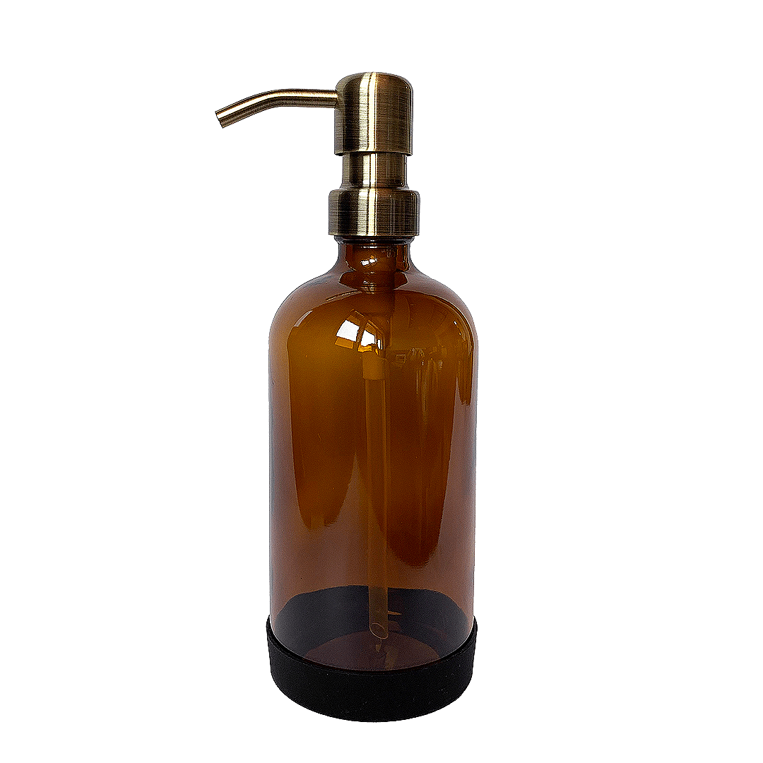 Стъклена бутилка с метална помпа за многократна употреба (6 вида) - homestetika