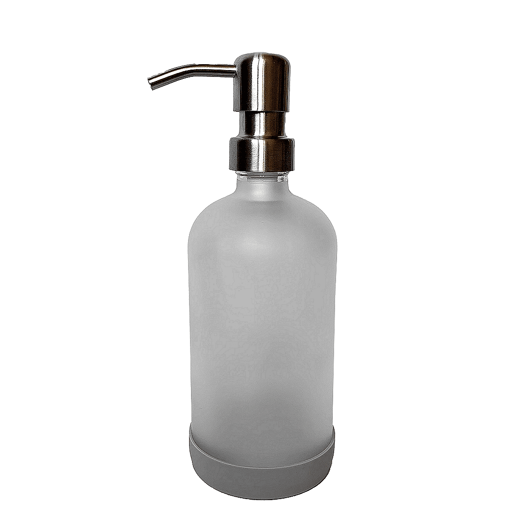 Стъклена бутилка с метална помпа за многократна употреба (6 вида) - homestetika