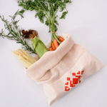 Торба за плодове и зеленчуци от суров памук - размер L