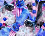Картина "Карнавалните котки" 50х40см