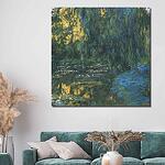 Картина "Езерце с водни лилии и плачеща върба"