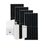 5 kW Независима фотоволтаична (соларна) система Hybrid V-tac за производство на електричество за къща