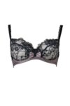 Bra with lace and satin fabric.