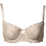 Balconnet bra with embroidery