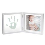 BABY ART Бяла рамка за отпечатък с боя и снимка My Baby Style (прозрачно паспарту)