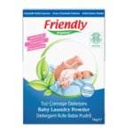 FRIENDLY ORGANIC Органичен прах за пране за бебешки дрехи, 1кг