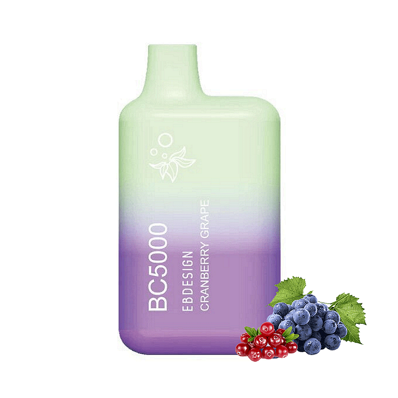 EBDESIGN (ELF BAR) BC5000 - зареждащо електронно наргиле с вкус на ЧЕРВЕНА БОРОВИНКА И ГРОЗДЕ