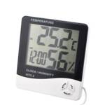 Термометър с две температури, часовник и влагомер HTC-2
