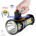 LED Акумулаторен фенер P500 с USB + Соларно зареждане