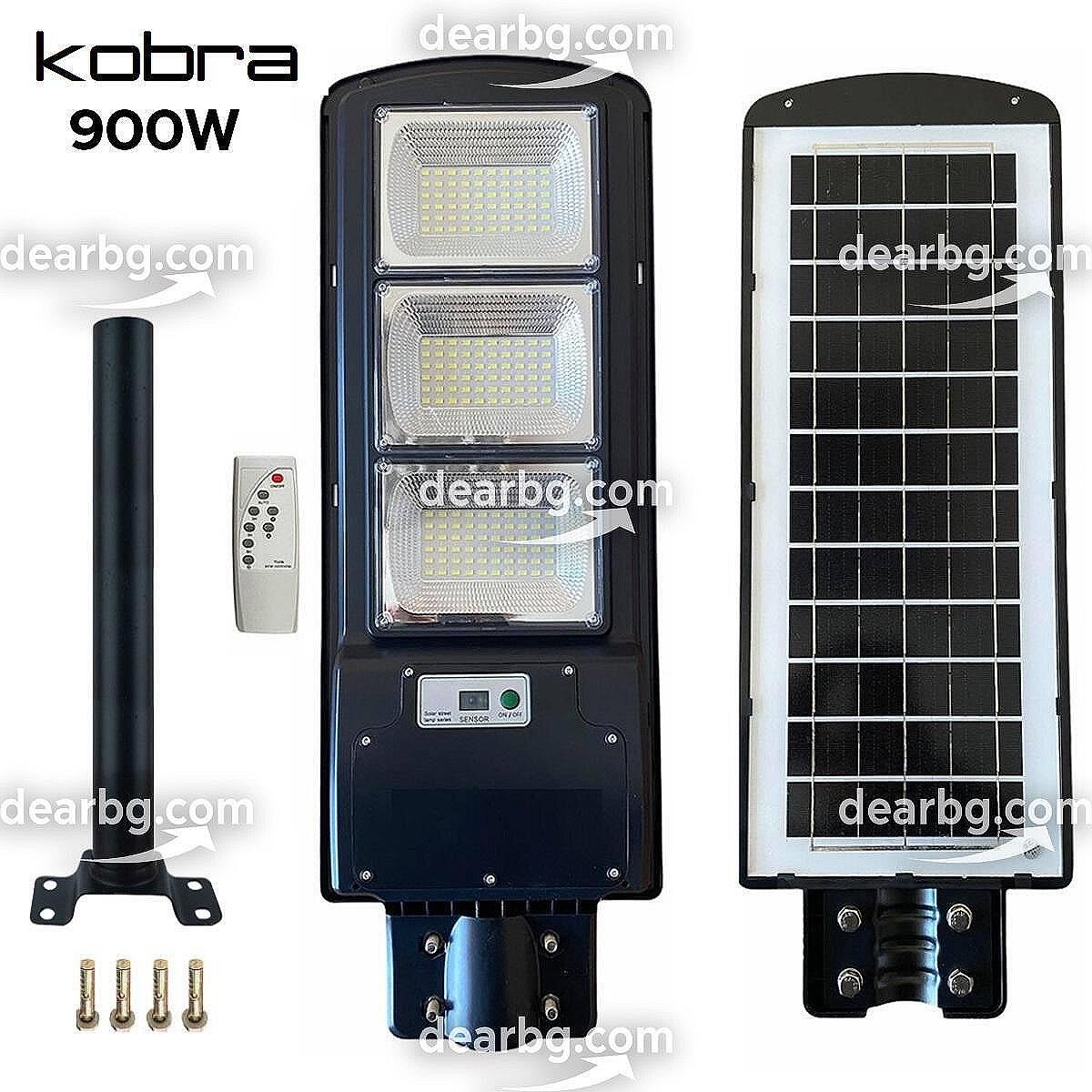 LED Соларна Лампа 900W Kobra-F