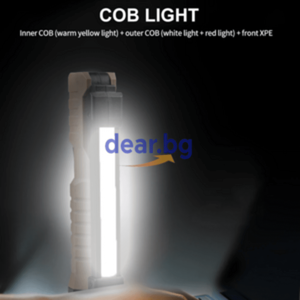 Сгъваема COB XPE LED работна лампа с магнит, акумулаторна