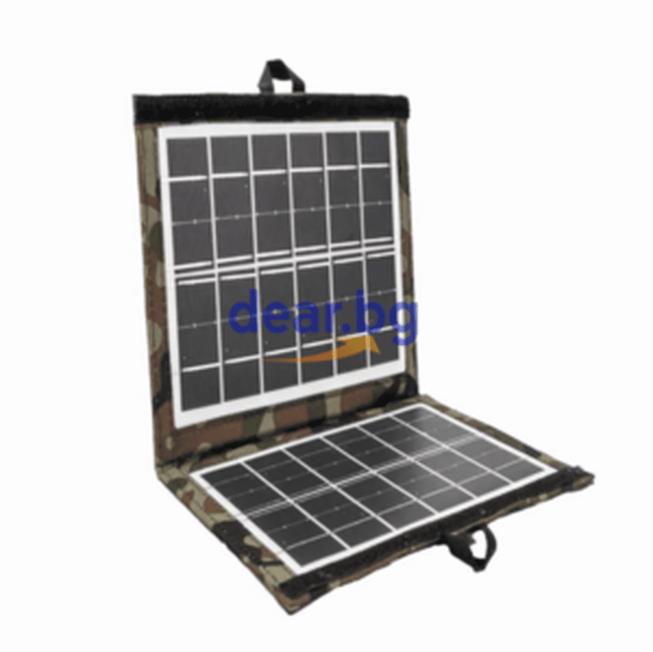 Преносим сгъваем соларен панел с мобилна батерия