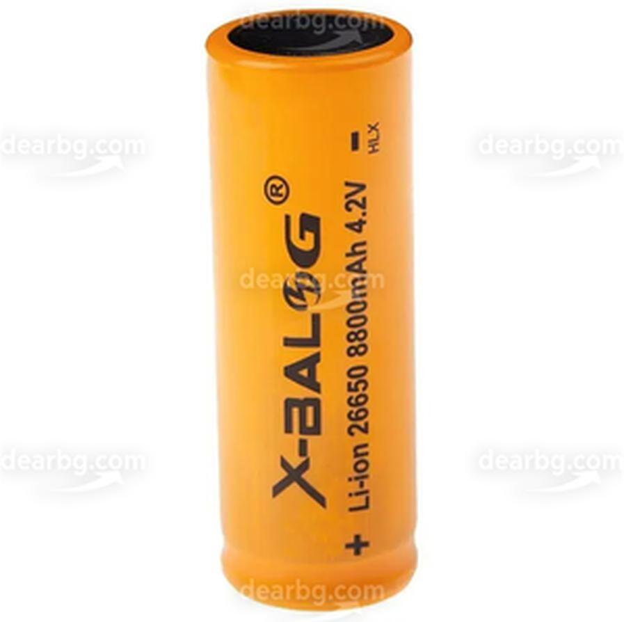 Акумулаторна батерия X-BALOG тип 26650 8800mAh 3.7V FLAT TOP